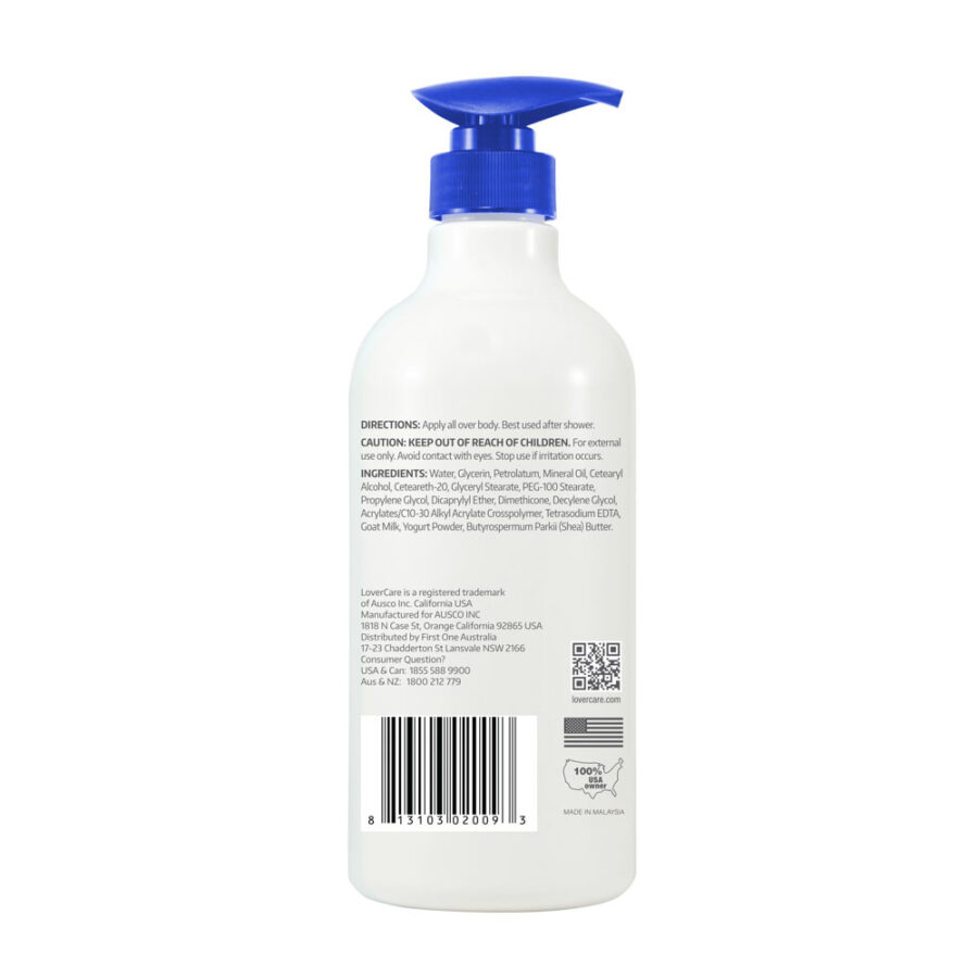 Hand Body Lotion 800ml SENSITIVE back