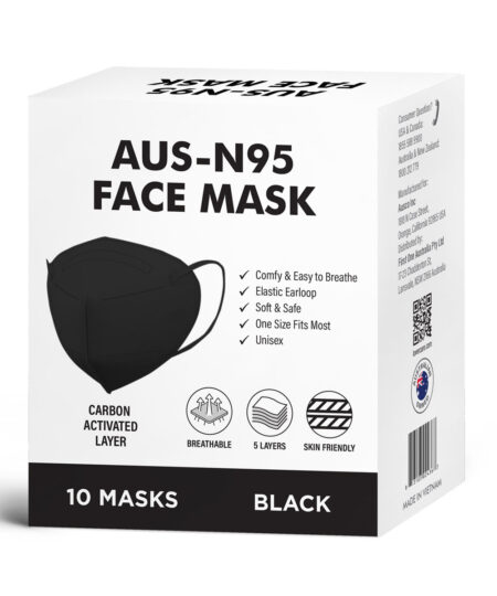 AUS N95 Face Mask Black B