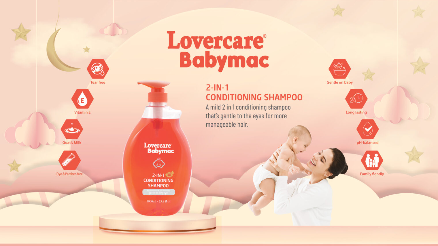 LoverCare Babymac Baby 2in1 Conditioning Shampoo