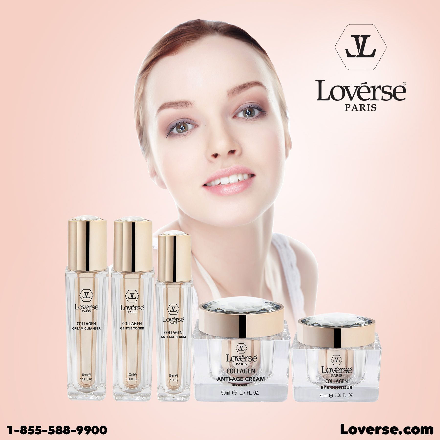Loverse Paris marine collagen skincare range