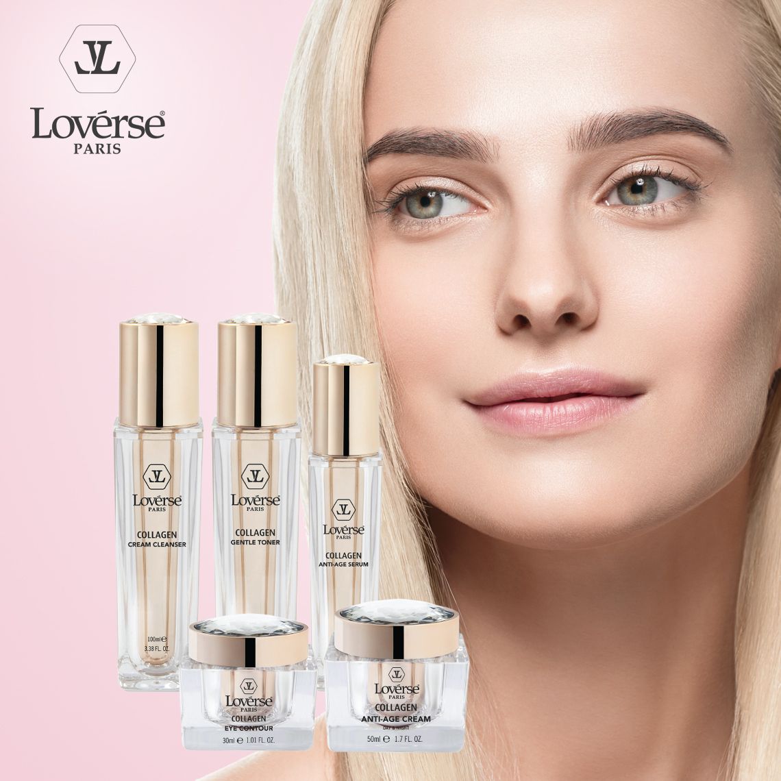 Loverse Paris marine collagen skincare products