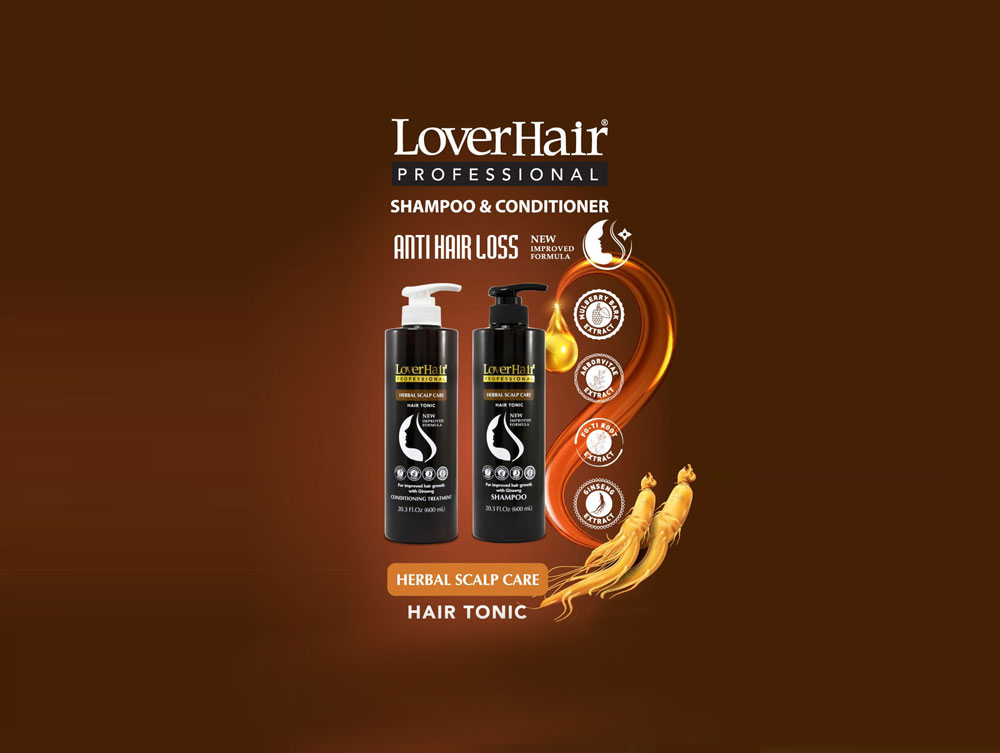 LoverHair Professional Herbal Scalp Care Conditioner and Shampoo
