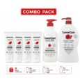 Sixpiece LoverCare Goats Milk combo pack four 60ml hand  body lotions one 800ml hand  body lotion and one 12L body wash